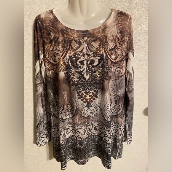 New Directions size L women’s Y2K sequins pullover tunic top - Picture 1 of 9